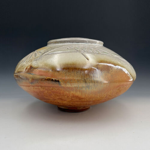 Incised Vase (Three fish) - Image 2