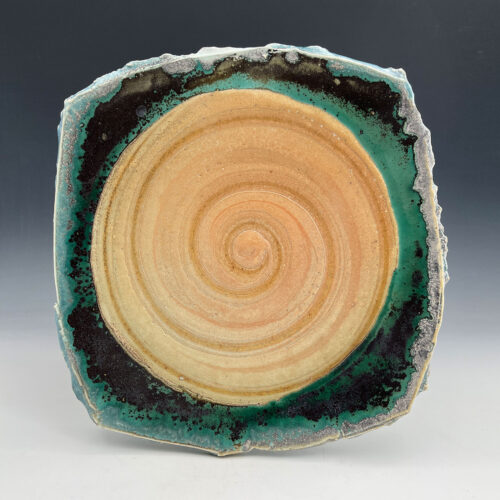 Stoneware Plate, wired to hang